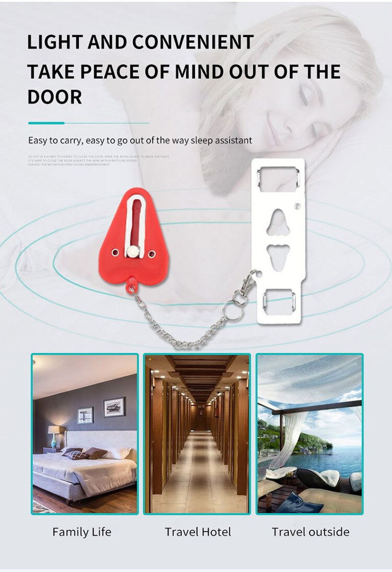 Portable Door Lock Double Hole Security Door Locker Safety Latch Metal Lock Home Room Hotel anti Theft Security Lock